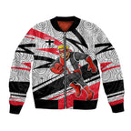 St Kilda Saints Australian Football Bomber Jacket Superhero Mascot Art With Indigenous Pattern Art