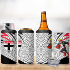 St Kilda Saints Australian Football 4 in 1 Can Cooler Tumbler Superhero Mascot Art With Indigenous Pattern Art