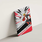 St Kilda Saints Australian Football Canvas Wall Art Superhero Mascot Art With Indigenous Pattern Art