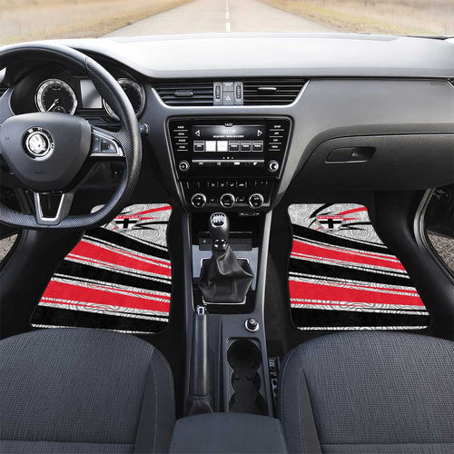 St Kilda Saints Australian Football Car Mats Superhero Mascot Art With Indigenous Pattern Art