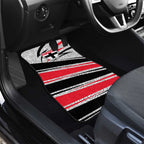 St Kilda Saints Australian Football Car Mats Superhero Mascot Art With Indigenous Pattern Art