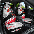 St Kilda Saints Australian Football Car Seat Cover Superhero Mascot Art With Indigenous Pattern Art