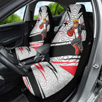 St Kilda Saints Australian Football Car Seat Cover Superhero Mascot Art With Indigenous Pattern Art