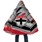 St Kilda Saints Australian Football Cloak Superhero Mascot Art With Indigenous Pattern Art