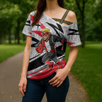St Kilda Saints Australian Football Cross Shoulder Shirt Superhero Mascot Art With Indigenous Pattern Art