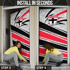 St Kilda Saints Australian Football Door Cover Superhero Mascot Art With Indigenous Pattern Art