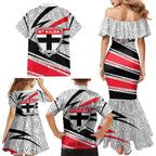 St Kilda Saints Australian Football Family Matching Mermaid Dress and Hawaiian Shirt Superhero Mascot Art With Indigenous Pattern Art