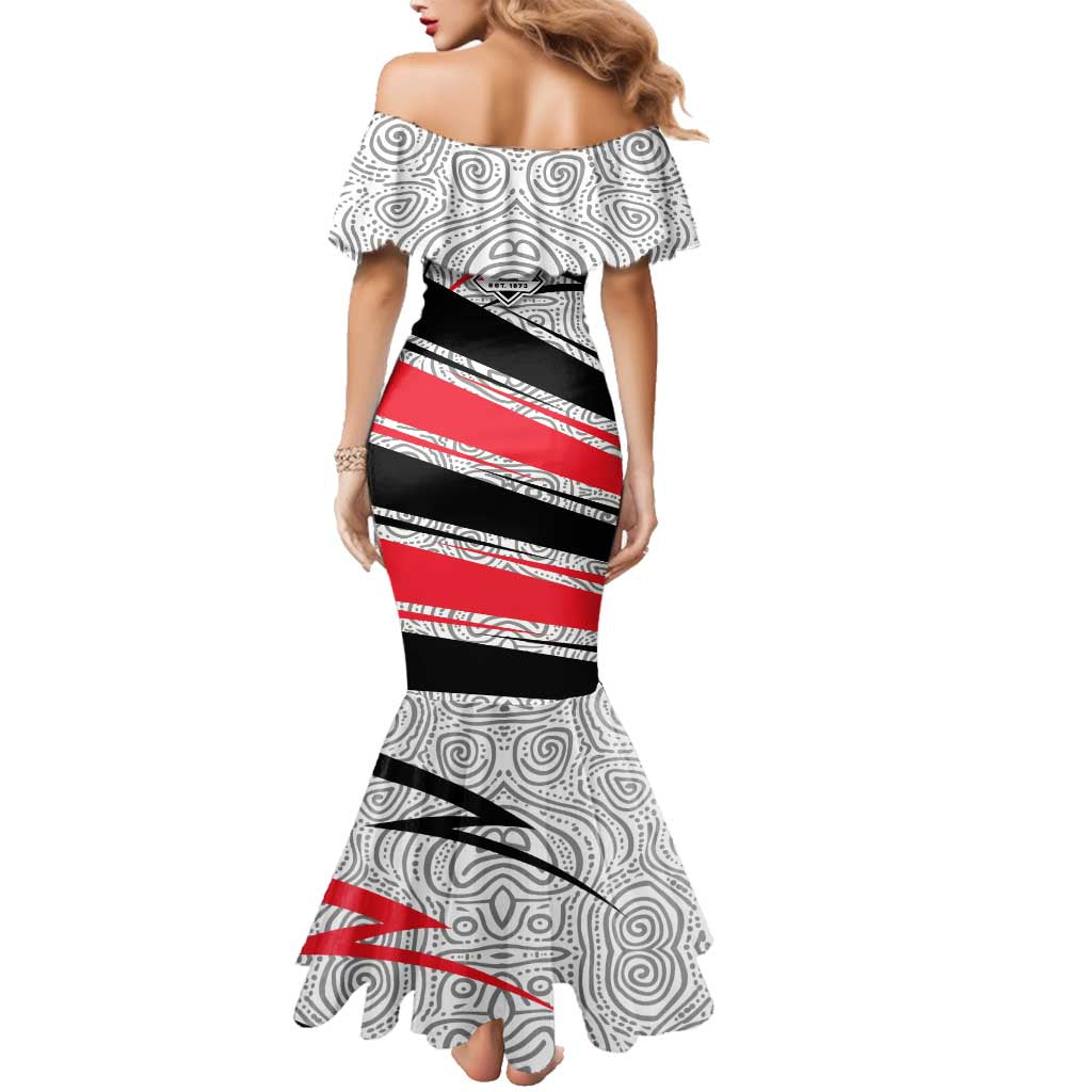 St Kilda Saints Australian Football Family Matching Mermaid Dress and Hawaiian Shirt Superhero Mascot Art With Indigenous Pattern Art