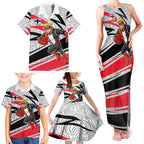 St Kilda Saints Australian Football Family Matching Tank Maxi Dress and Hawaiian Shirt Superhero Mascot Art With Indigenous Pattern Art