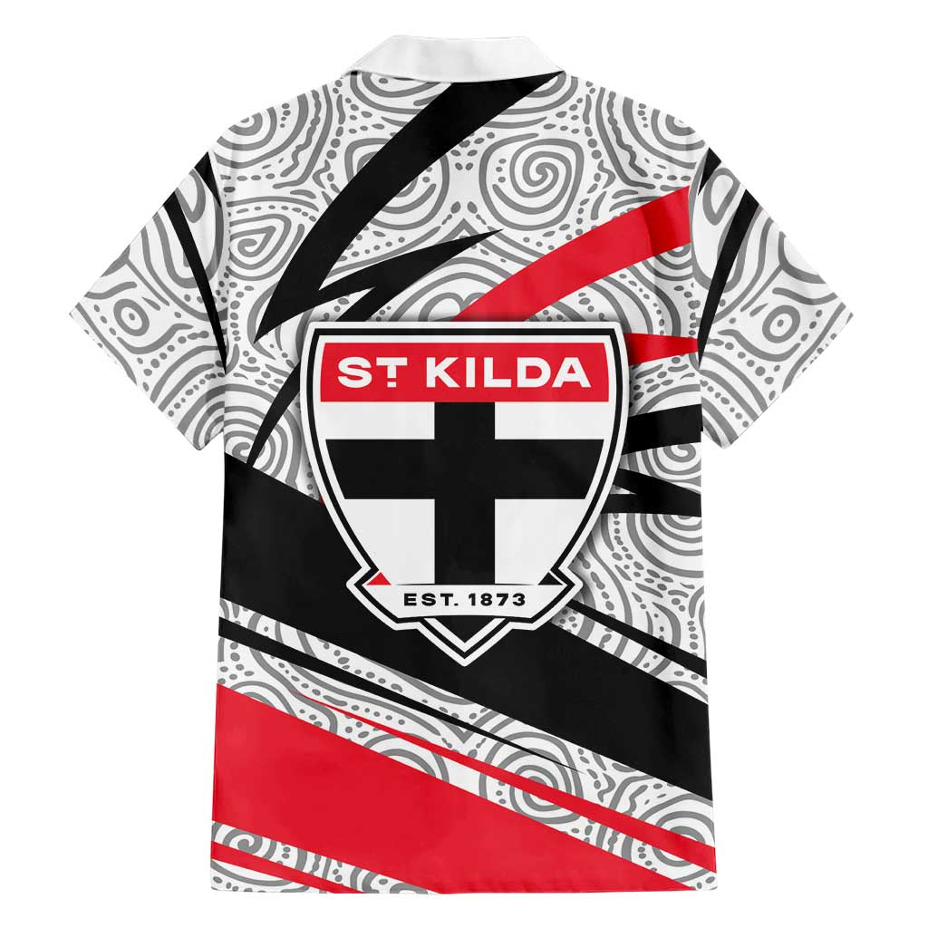 St Kilda Saints Australian Football Family Matching Tank Maxi Dress and Hawaiian Shirt Superhero Mascot Art With Indigenous Pattern Art