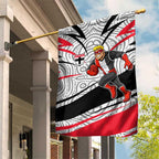 St Kilda Saints Australian Football Garden Flag Superhero Mascot Art With Indigenous Pattern Art