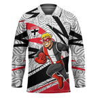 St Kilda Saints Australian Football Hockey Jersey Superhero Mascot Art With Indigenous Pattern Art