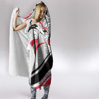 St Kilda Saints Australian Football Hooded Blanket Superhero Mascot Art With Indigenous Pattern Art