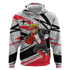 St Kilda Saints Australian Football Hoodie Superhero Mascot Art With Indigenous Pattern Art