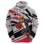 St Kilda Saints Australian Football Hoodie Superhero Mascot Art With Indigenous Pattern Art