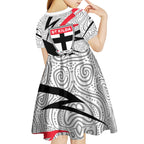 St Kilda Saints Australian Football Kid Short Sleeve Dress Superhero Mascot Art With Indigenous Pattern Art
