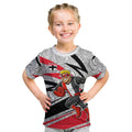 St Kilda Saints Australian Football Kid T Shirt Superhero Mascot Art With Indigenous Pattern Art