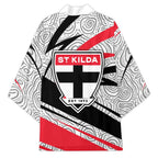 St Kilda Saints Australian Football Kimono Superhero Mascot Art With Indigenous Pattern Art
