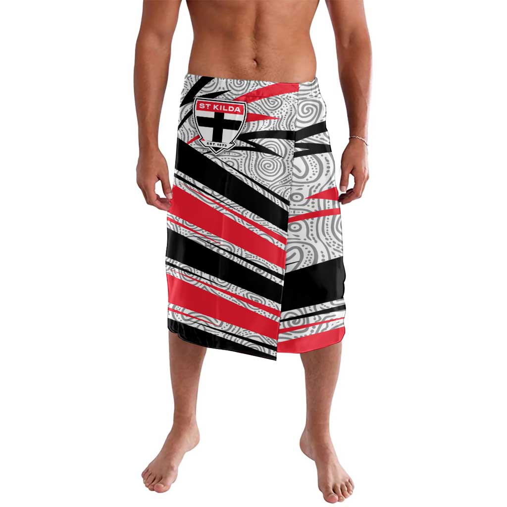 St Kilda Saints Australian Football Lavalava Superhero Mascot Art With Indigenous Pattern Art