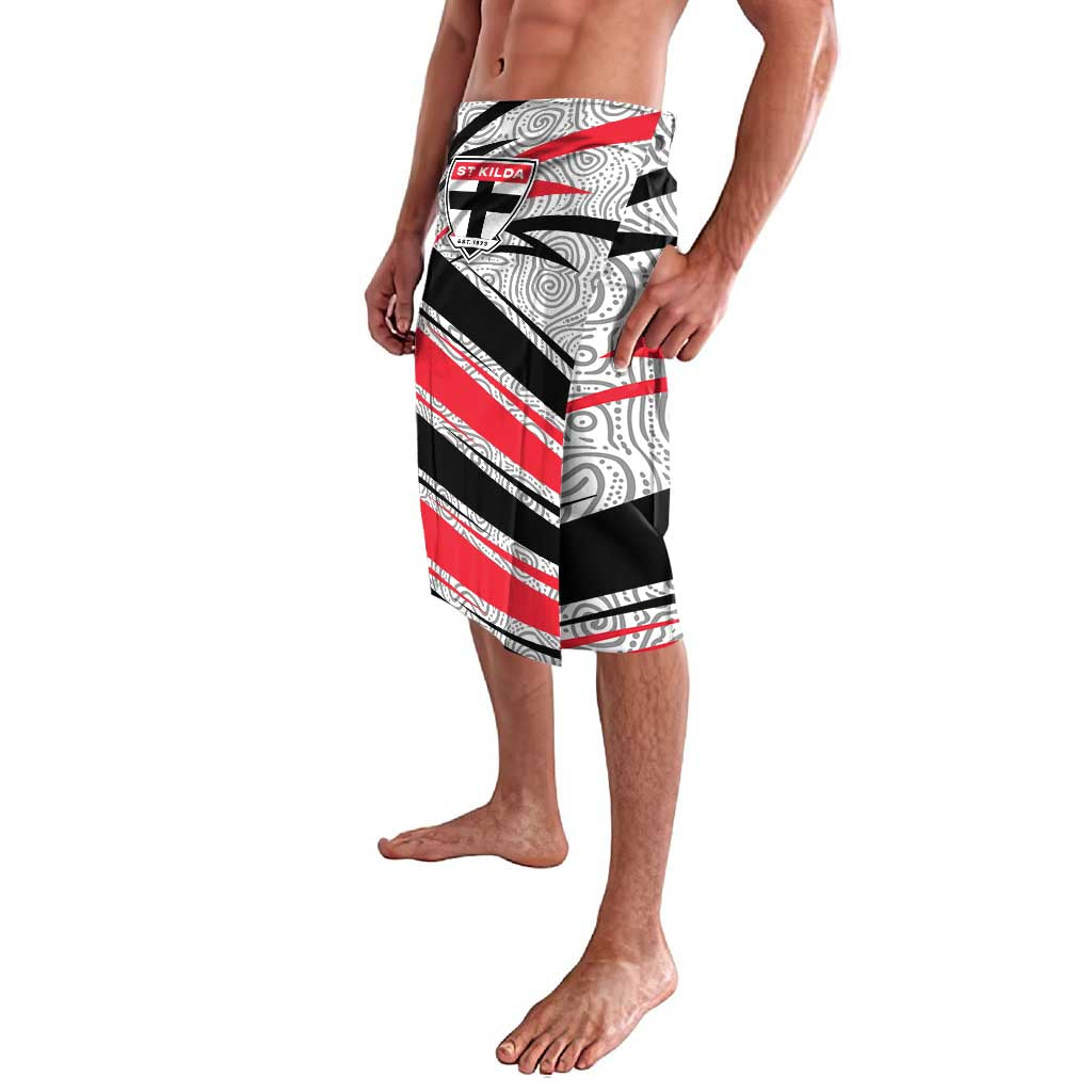 St Kilda Saints Australian Football Lavalava Superhero Mascot Art With Indigenous Pattern Art