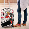 St Kilda Saints Australian Football Luggage Cover Superhero Mascot Art With Indigenous Pattern Art