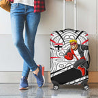 St Kilda Saints Australian Football Luggage Cover Superhero Mascot Art With Indigenous Pattern Art