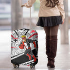 St Kilda Saints Australian Football Luggage Cover Superhero Mascot Art With Indigenous Pattern Art