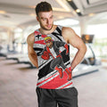 St Kilda Saints Australian Football Men Tank Top Superhero Mascot Art With Indigenous Pattern Art
