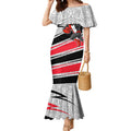St Kilda Saints Australian Football Mermaid Dress Superhero Mascot Art With Indigenous Pattern Art