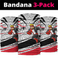 St Kilda Saints Australian Football Neck Gaiter Superhero Mascot Art With Indigenous Pattern Art