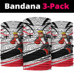 St Kilda Saints Australian Football Neck Gaiter Superhero Mascot Art With Indigenous Pattern Art