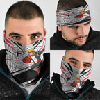 St Kilda Saints Australian Football Neck Gaiter Superhero Mascot Art With Indigenous Pattern Art