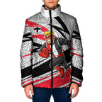 St Kilda Saints Australian Football Padded Jacket Superhero Mascot Art With Indigenous Pattern Art
