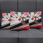 St Kilda Saints Australian Football Pillow Cover Superhero Mascot Art With Indigenous Pattern Art
