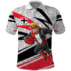 St Kilda Saints Australian Football Polo Shirt Superhero Mascot Art With Indigenous Pattern Art