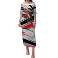 St Kilda Saints Australian Football Puletasi Superhero Mascot Art With Indigenous Pattern Art