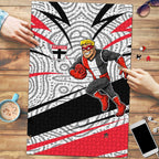 St Kilda Saints Australian Football Puzzle Superhero Mascot Art With Indigenous Pattern Art