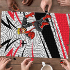 St Kilda Saints Australian Football Puzzle Superhero Mascot Art With Indigenous Pattern Art