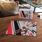 St Kilda Saints Australian Football Puzzle Superhero Mascot Art With Indigenous Pattern Art
