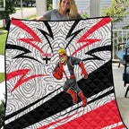 St Kilda Saints Australian Football Quilt Superhero Mascot Art With Indigenous Pattern Art