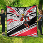 St Kilda Saints Australian Football Quilt Superhero Mascot Art With Indigenous Pattern Art