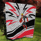 St Kilda Saints Australian Football Quilt Superhero Mascot Art With Indigenous Pattern Art