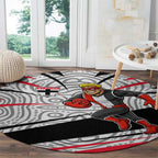 St Kilda Saints Australian Football Round Carpet Superhero Mascot Art With Indigenous Pattern Art