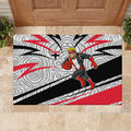 St Kilda Saints Australian Football Rubber Doormat Superhero Mascot Art With Indigenous Pattern Art