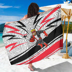 St Kilda Saints Australian Football Sarong Superhero Mascot Art With Indigenous Pattern Art