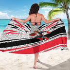 St Kilda Saints Australian Football Sarong Superhero Mascot Art With Indigenous Pattern Art
