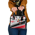 St Kilda Saints Australian Football Shoulder Handbag Superhero Mascot Art With Indigenous Pattern Art