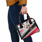 St Kilda Saints Australian Football Shoulder Handbag Superhero Mascot Art With Indigenous Pattern Art