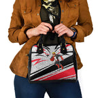 St Kilda Saints Australian Football Shoulder Handbag Superhero Mascot Art With Indigenous Pattern Art