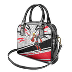 St Kilda Saints Australian Football Shoulder Handbag Superhero Mascot Art With Indigenous Pattern Art